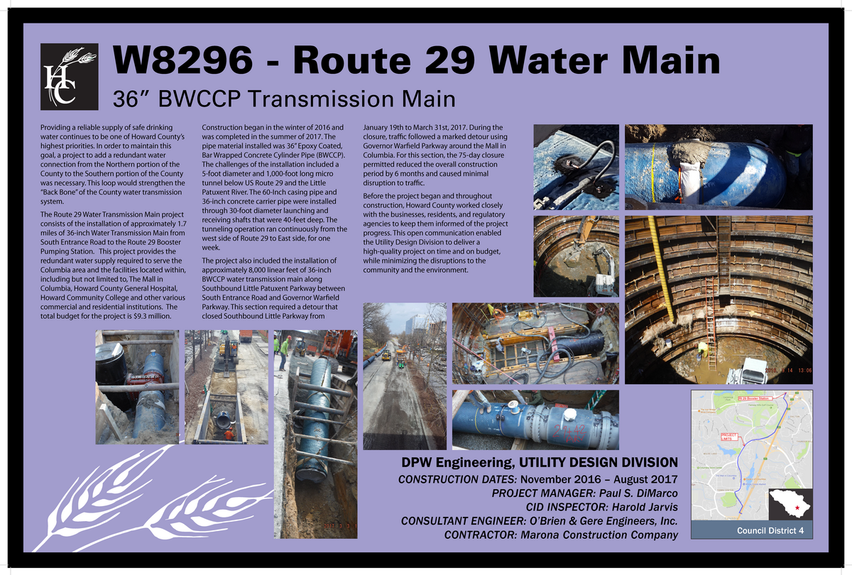 Route 29 36" BWCCP Transmission Main
