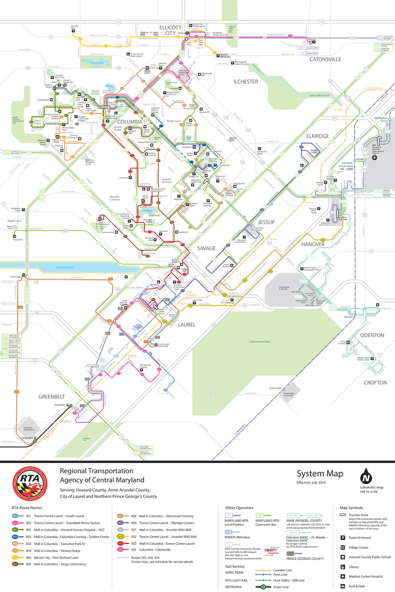 RTA System Map September 2024