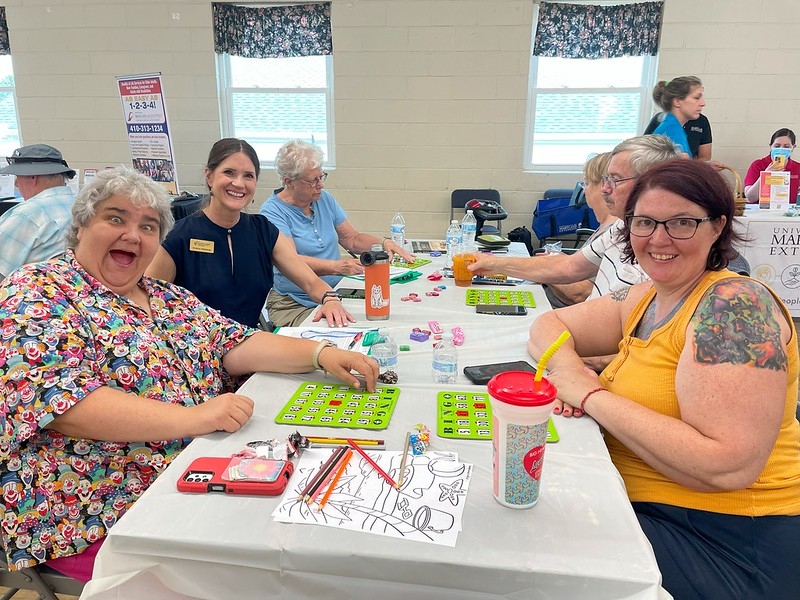 Commission on Aging member at Bingo event at the Howard County Fair