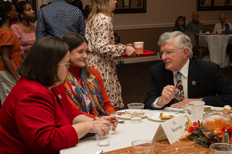 Commission on Aging member at thanksgiving event 