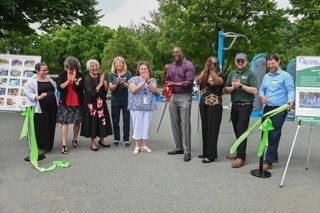 Commission on Aging members at Age Friendly Fitness Lot Ribbon Cut