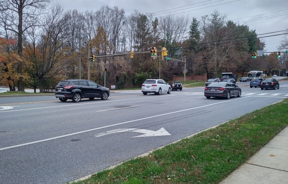 Image of intersection on Columbia Road