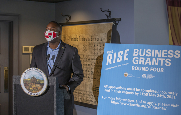 County Executive Ball announces Round 4 of HoCoRise Grants.