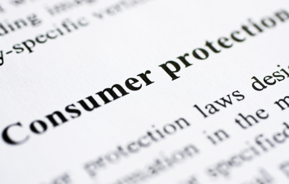 image of text that read consumer protection