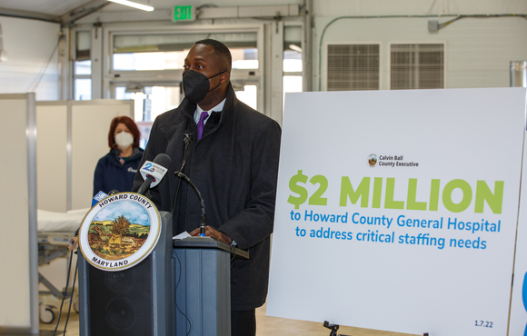 Howard County Executive Calvin Ball Commits $2.4 Million of Needed Funding to Healthcare Workers for Critical Staffing 