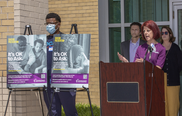 Dr. Maura Rossman speaks at It's OK to Ask Campaign Launch