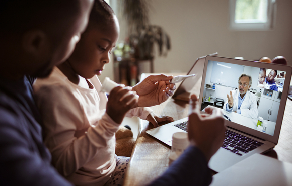 Child and parent telehealth visit