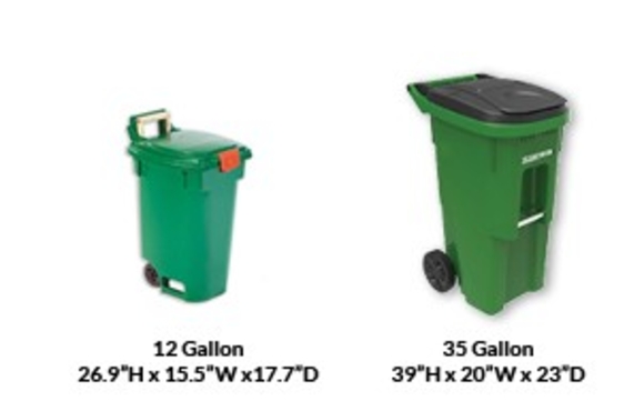 food scrap cart dimensions