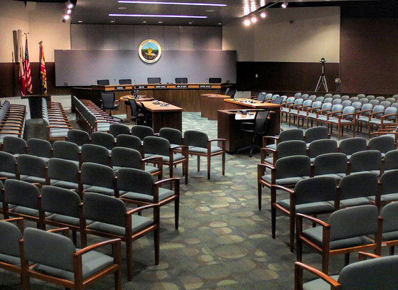 Image of the Banneker Room where the Howard County Council meets