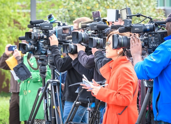 Crowd of Reporters