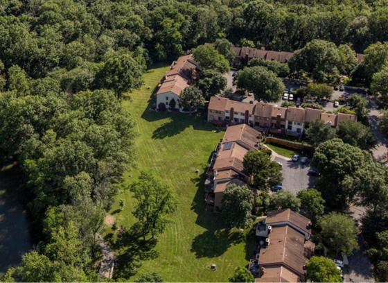 Aerial view of houses