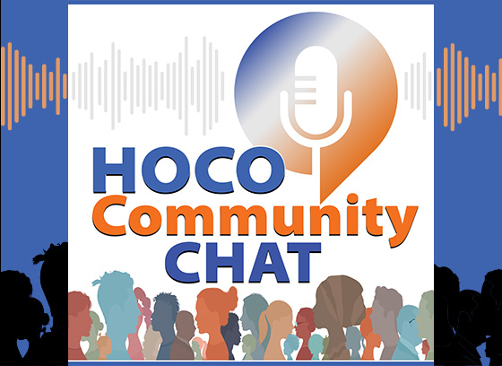 HoCo Community Chat graphic for DCRS' new podcast