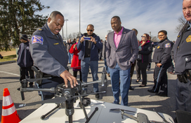 Calvin Ball looking at new police drone