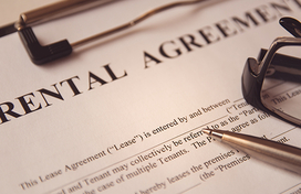 Photo of a sample rental agreement