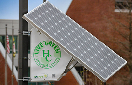 live green logo on solar panel