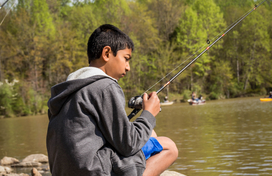 teen fishing