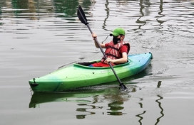 teen kayaking