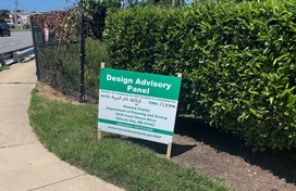 Design advisory panel notice sign