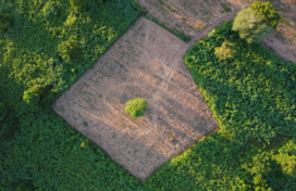 Aerial of vacant lot