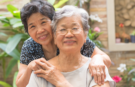 Asian mother and daughter