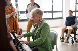 older adults playing music 