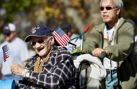 Older Veteran in wheelchair 