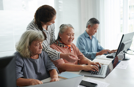 Older adults learning Basic Computer Skills 