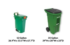 food scrap cart dimensions