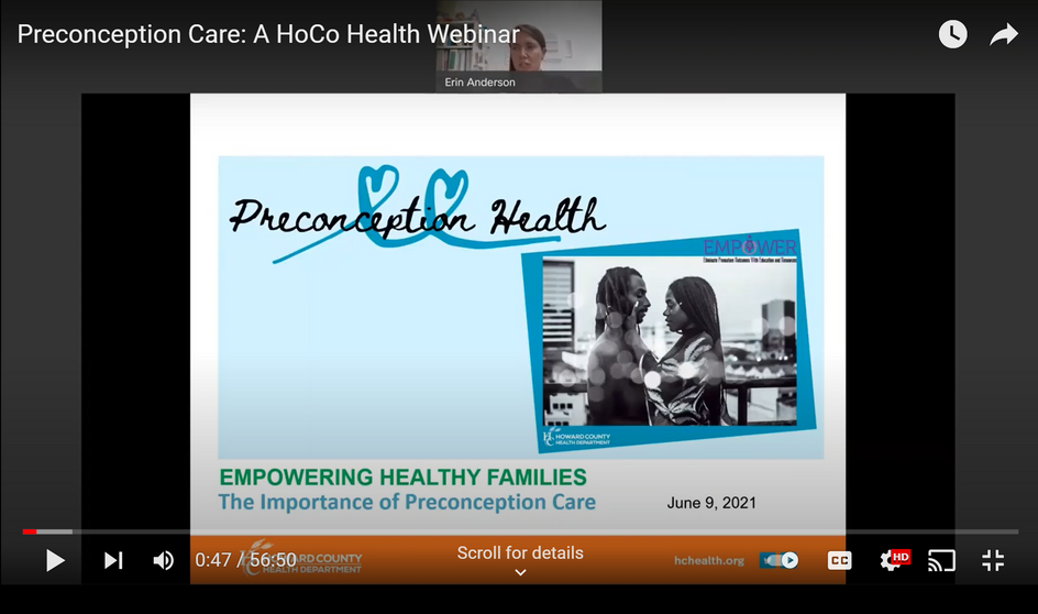 Preconception Care Webinar Photo