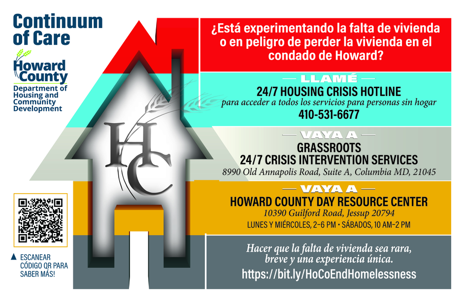 CoC Homeless contact information in Spanish