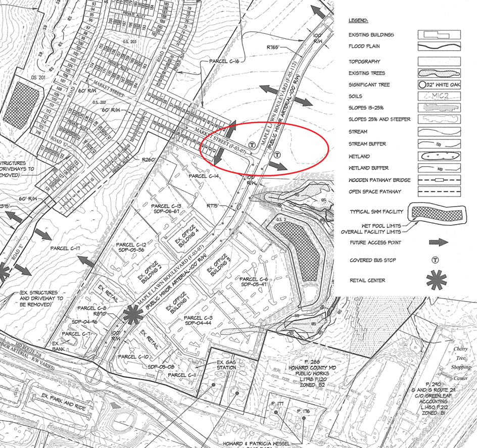 Maple Lawn Sketch Plan Transit Highlight