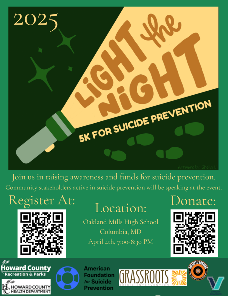 Light the night 5K event flier