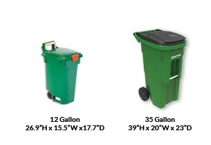 food scrap cart dimensions