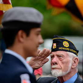 veteran saluting