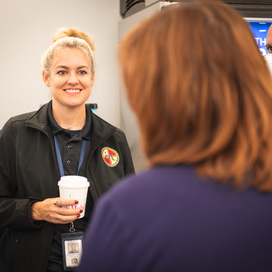 Officer talking with a citizen