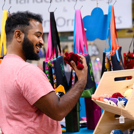 Man shopping at Maker's Mart