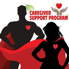 2024 Caregiver Conference logo with silhouettes of superheroes