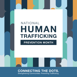 Human Trafficking Prevention Month 2025 logo